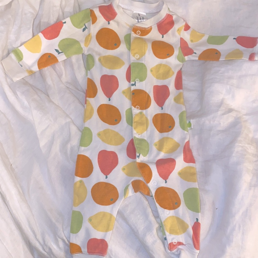 Baby Gap Colorful Apples Button Down Onesie